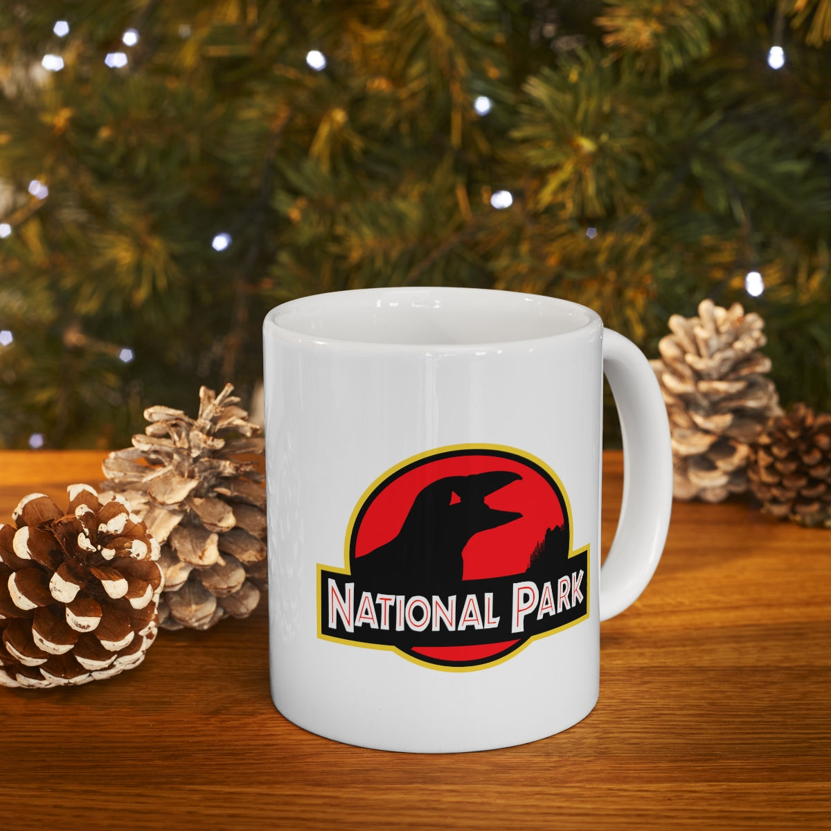 Acadia National Park Mug - Parody Puffin Logo National Parks Partnership