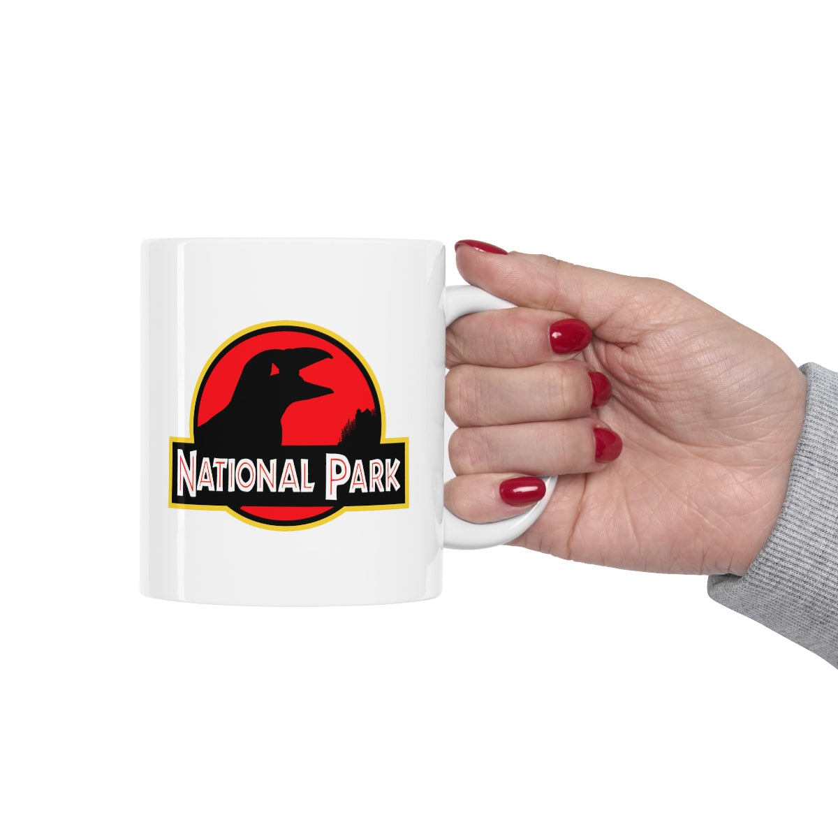 Acadia National Park Mug - Parody Puffin Logo National Parks Partnership