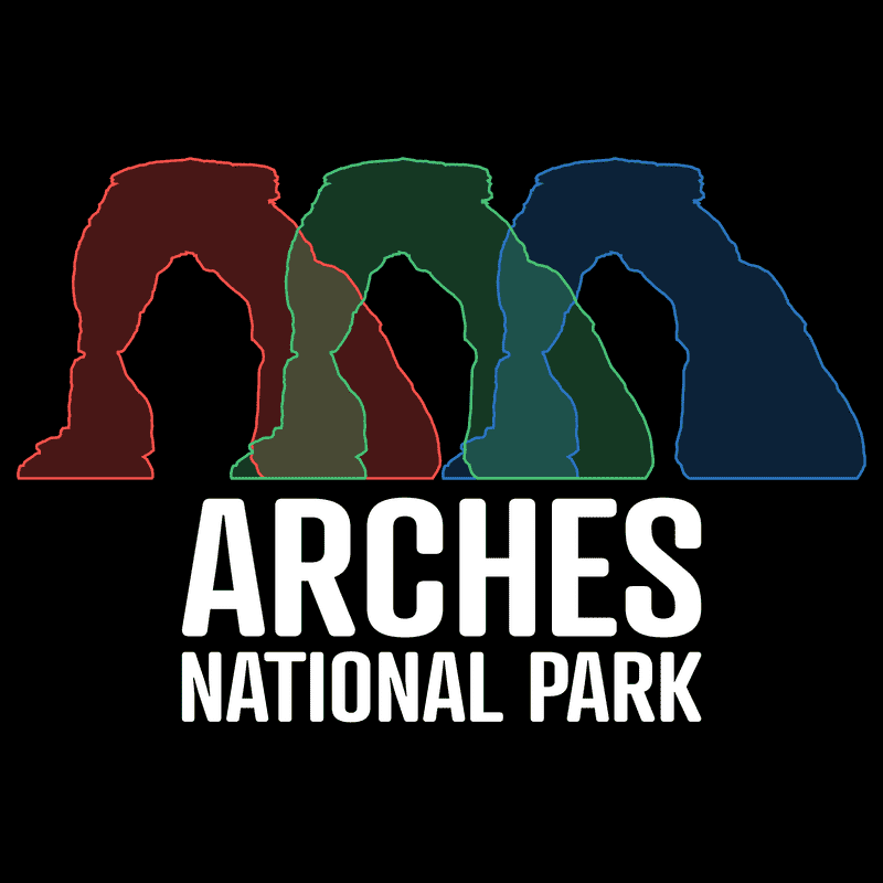 Arches National Park T-Shirt - Histogram Design
