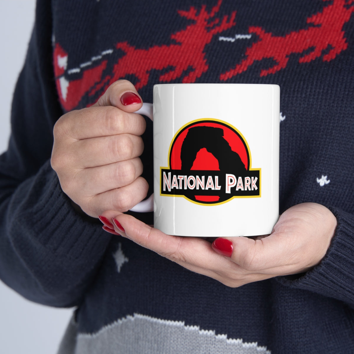 Arches National Park Mug - Parody Logo National Parks Partnership