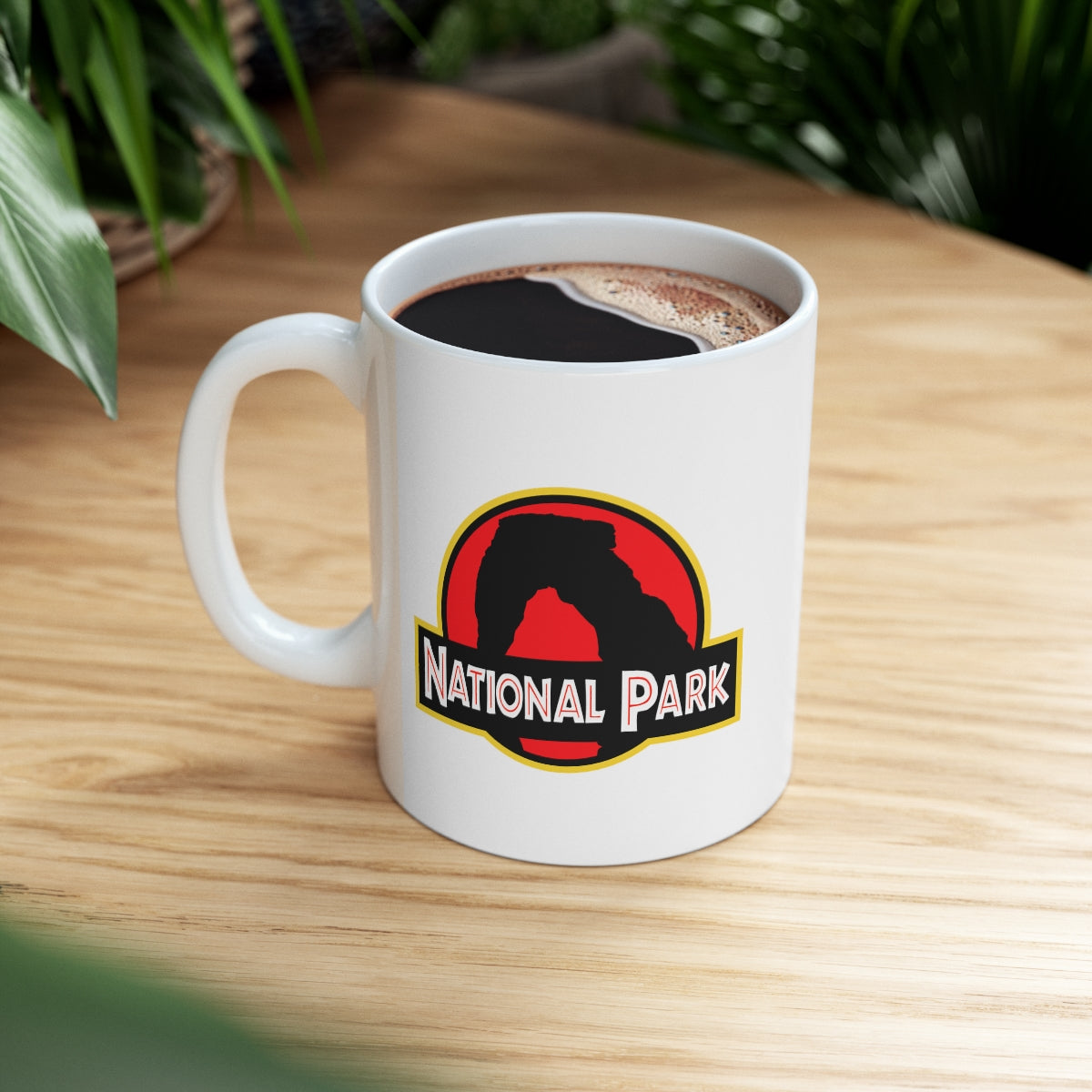 Arches National Park Mug - Parody Logo National Parks Partnership