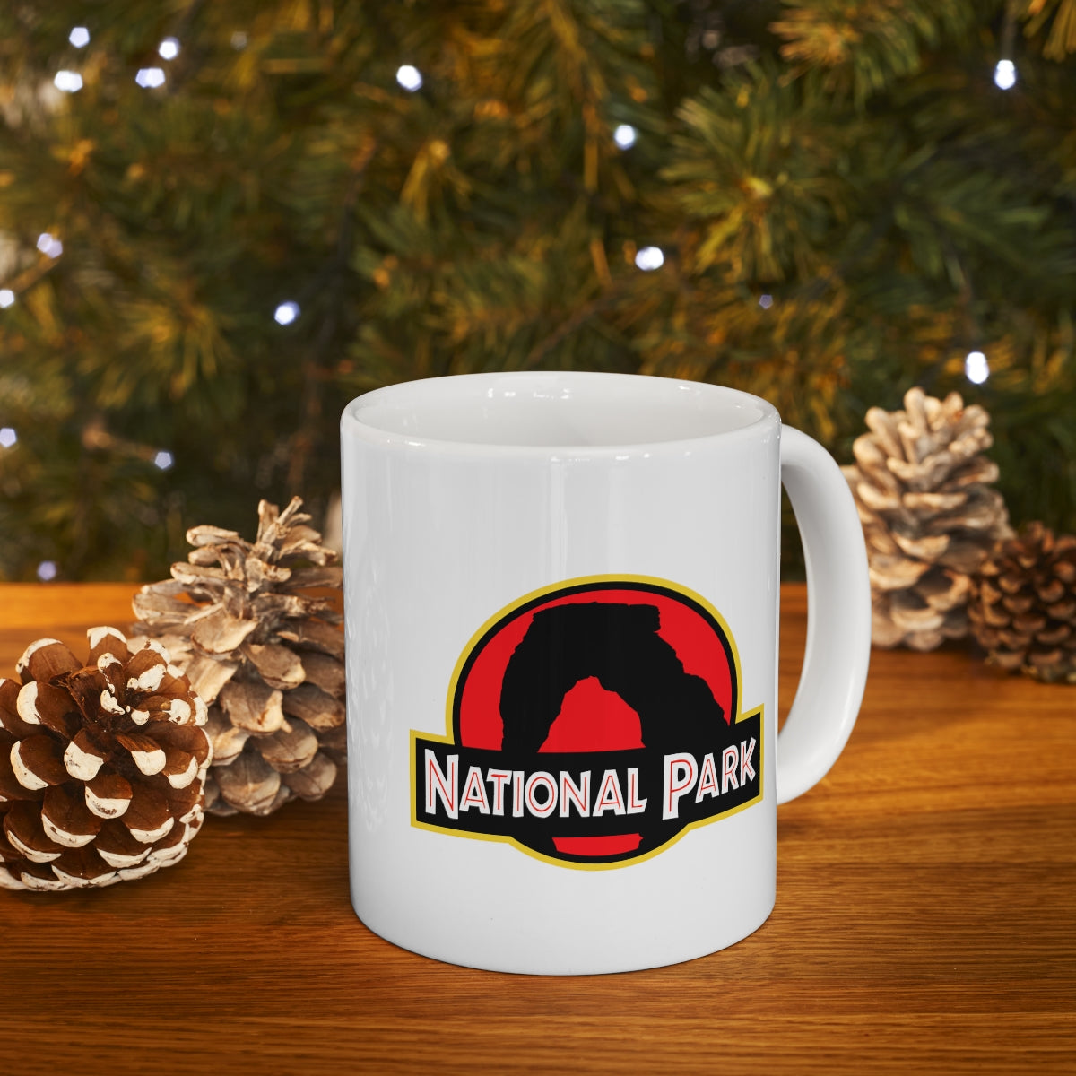 Arches National Park Mug - Parody Logo National Parks Partnership