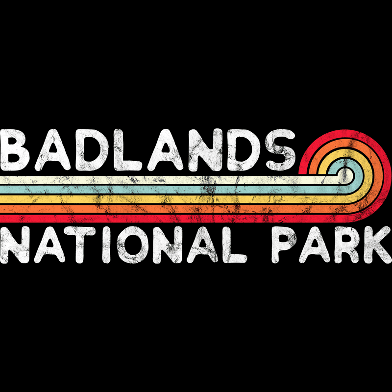Badlands National Park T-Shirt - Vintage Stretched Sunrise
