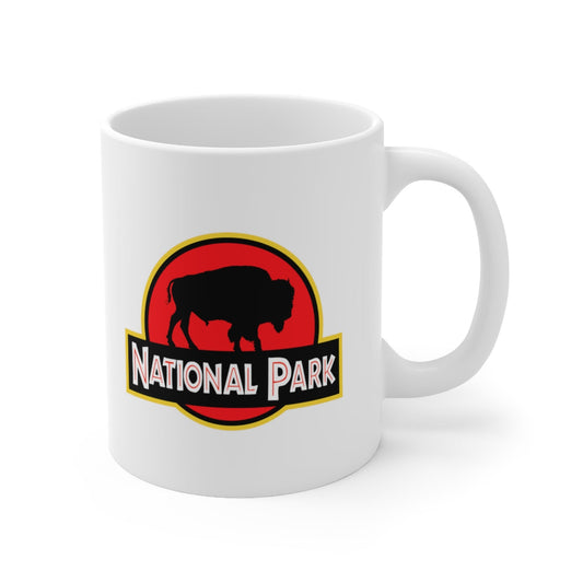 Bison National Park Mug - Parody Logo National Parks Partnership