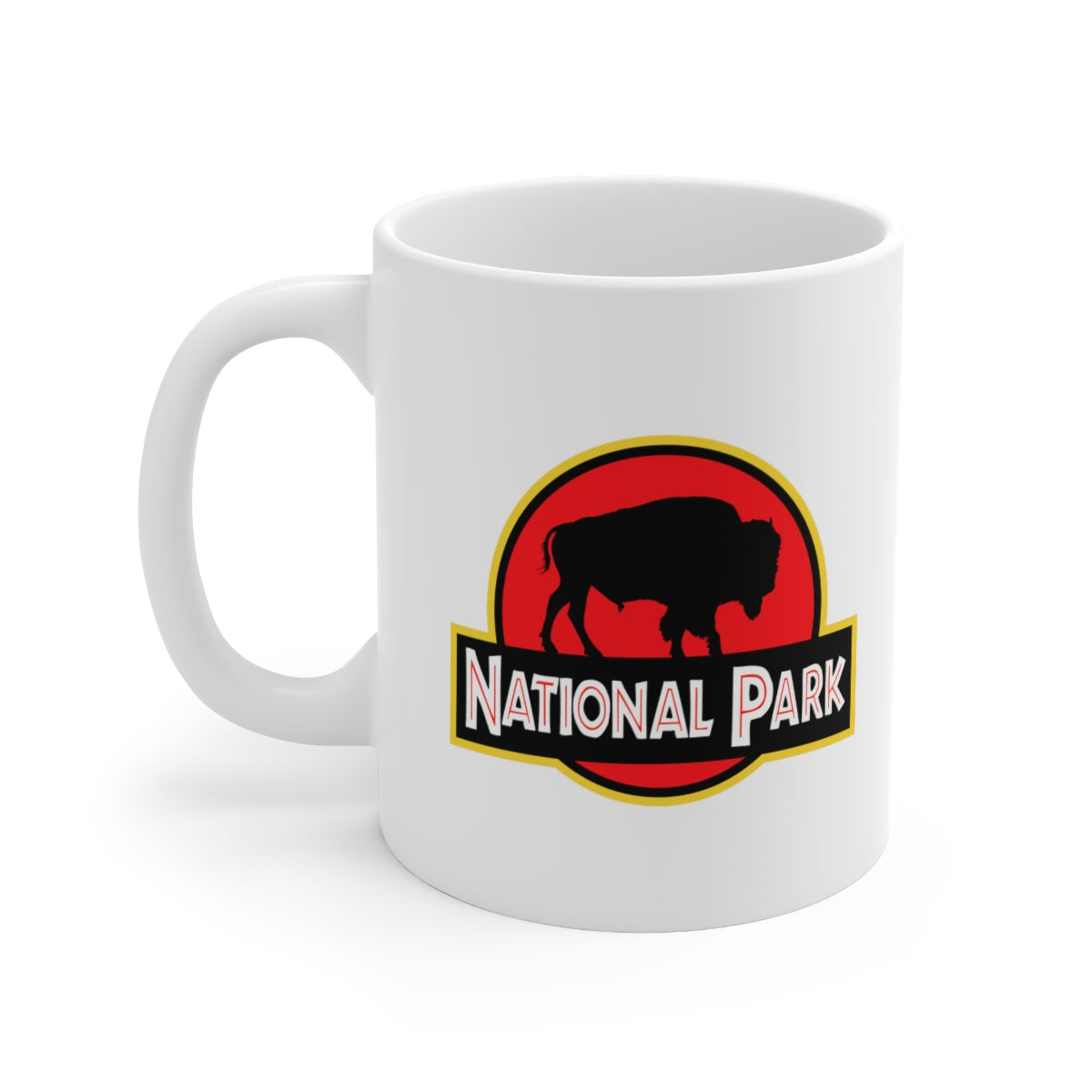 Bison National Park Mug - Parody Logo National Parks Partnership