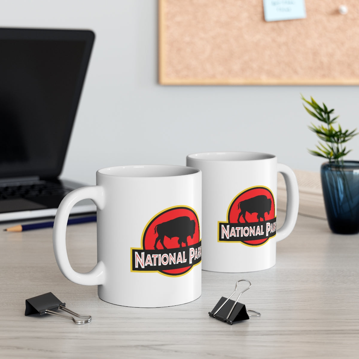 Bison National Park Mug - Parody Logo National Parks Partnership