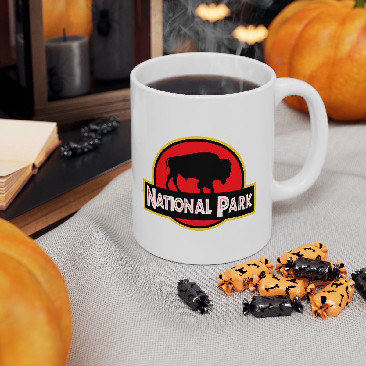 Bison National Park Mug - Parody Logo National Parks Partnership