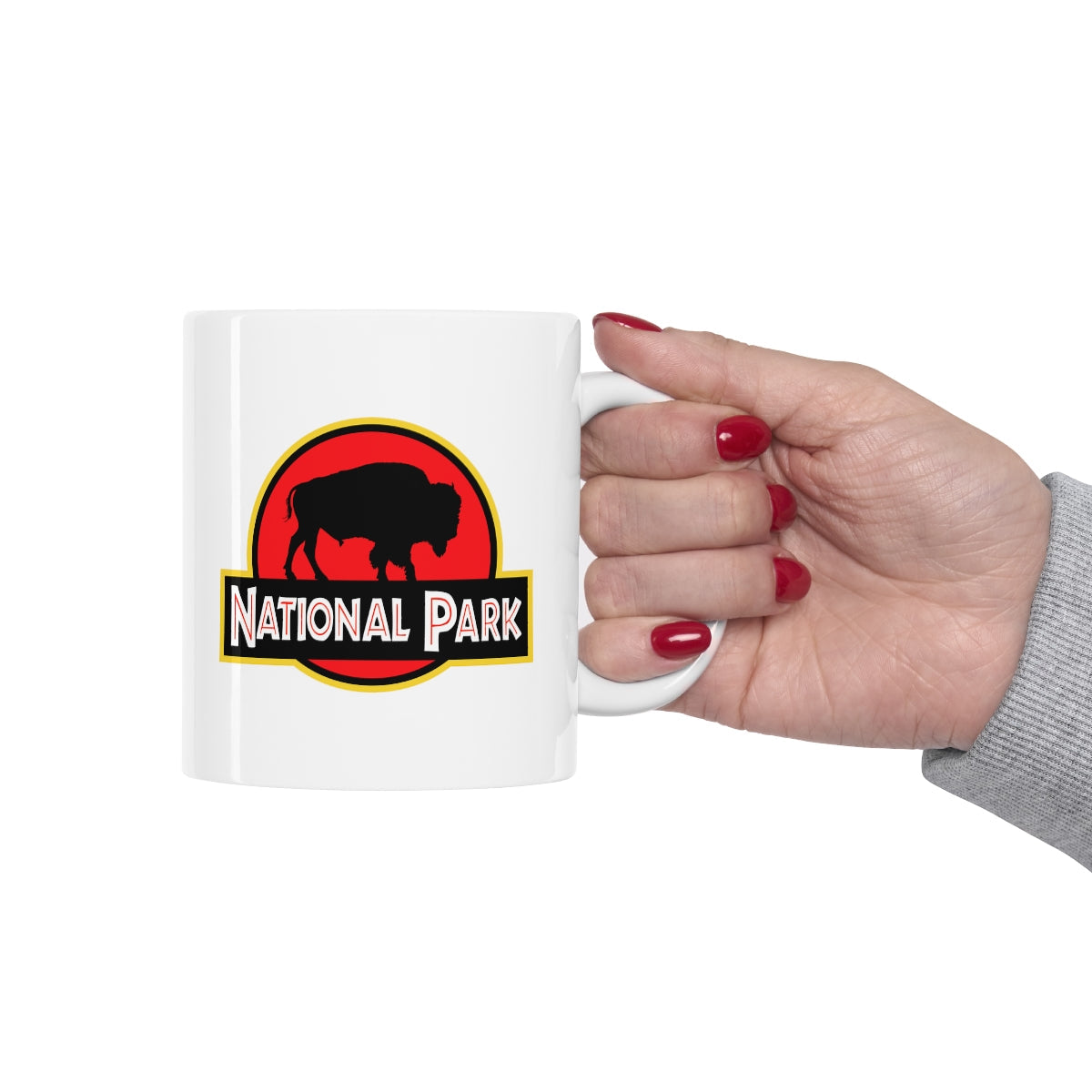 Bison National Park Mug - Parody Logo National Parks Partnership