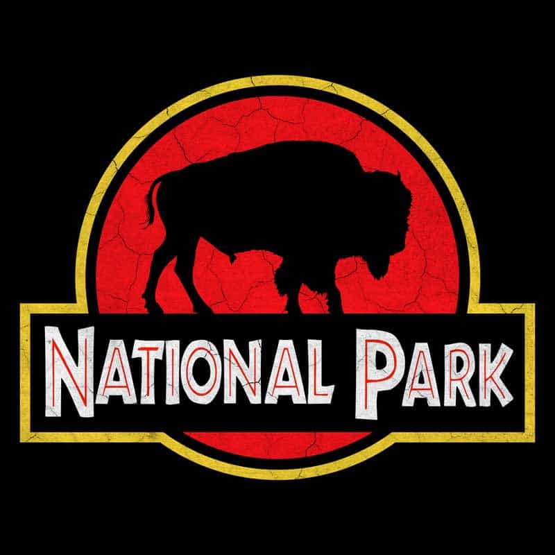 Bison National Park Hoodie - Parody Logo