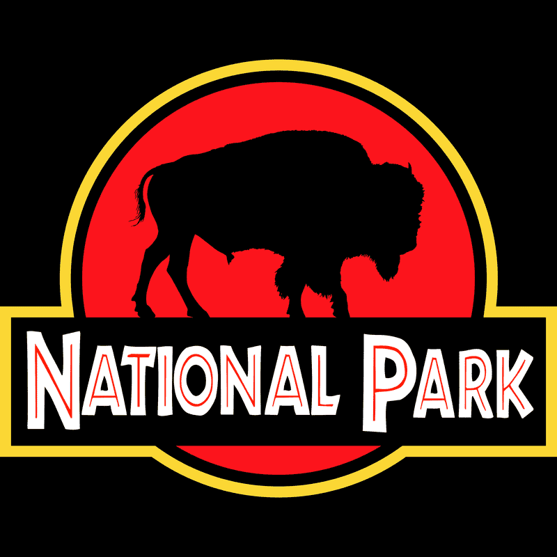Bison National Park Pillow Cushion - Parody Logo