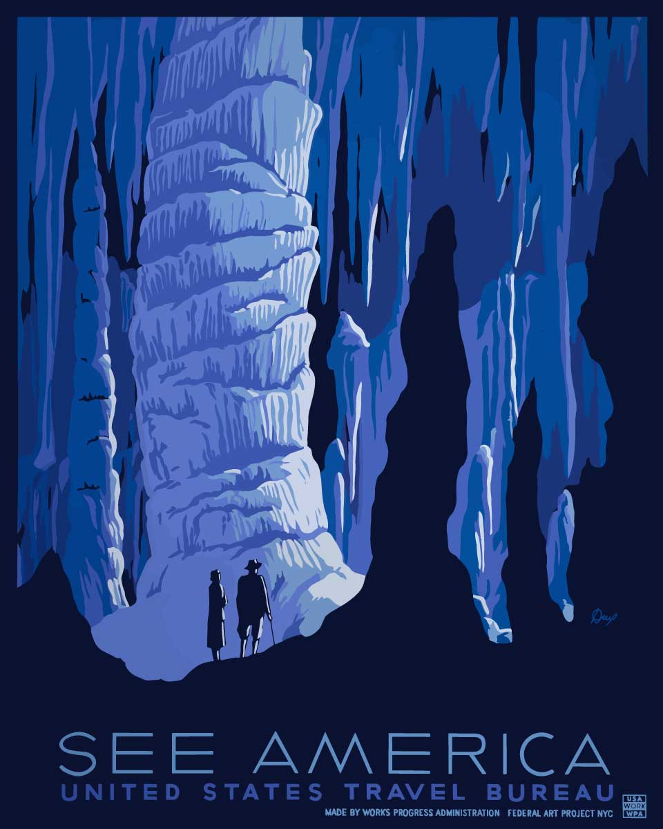 "See America" WPA Poster. 1930s original design.