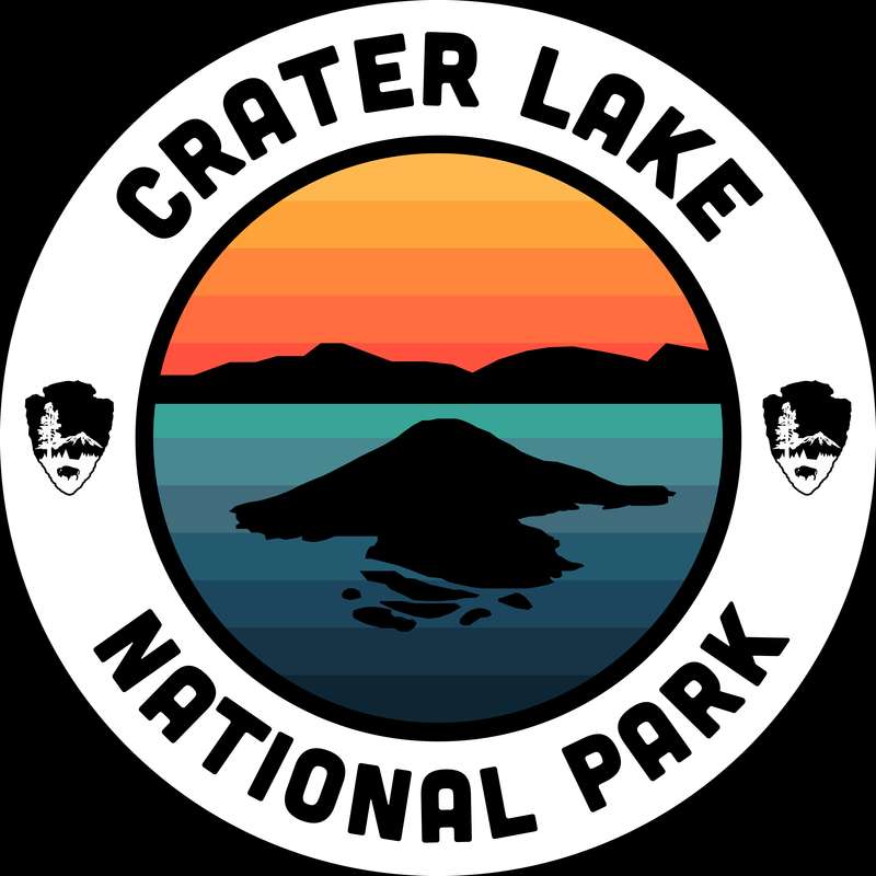 Crater Lake National Park T-Shirt - Round Badge Design