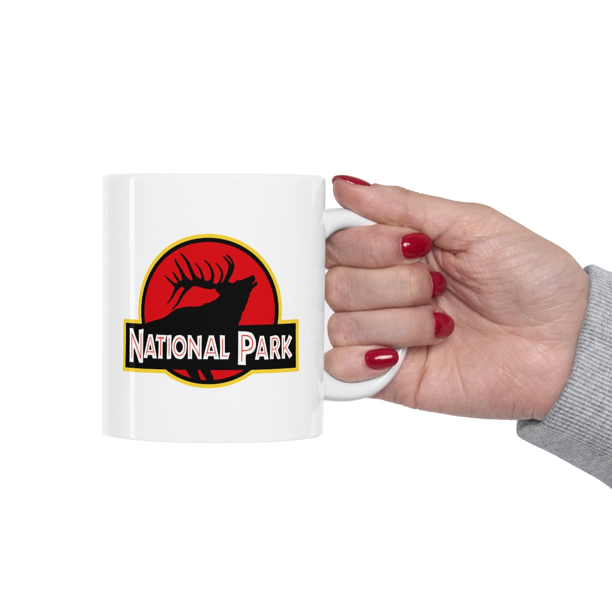 Elk National Park Mug - Parody Logo National Parks Partnership