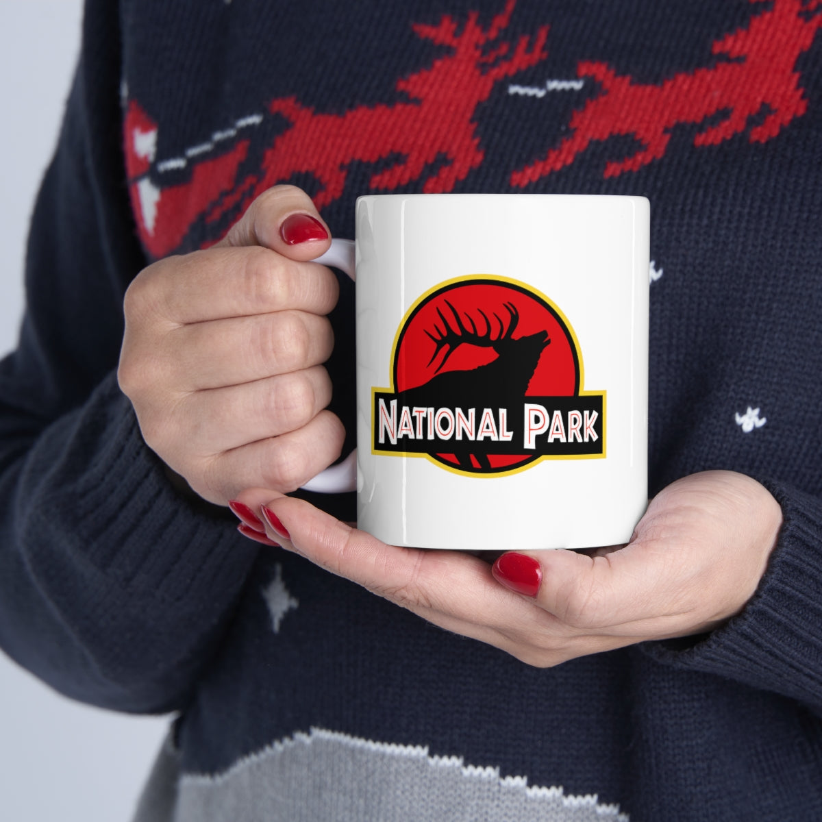 Elk National Park Mug - Parody Logo National Parks Partnership
