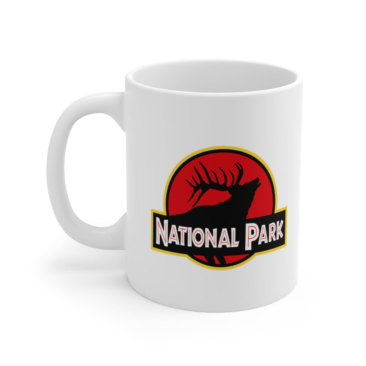 Elk National Park Mug - Parody Logo National Parks Partnership