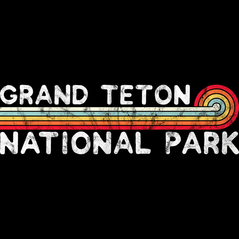Grand Teton National Park T-Shirt - Vintage Stretched Sunrise