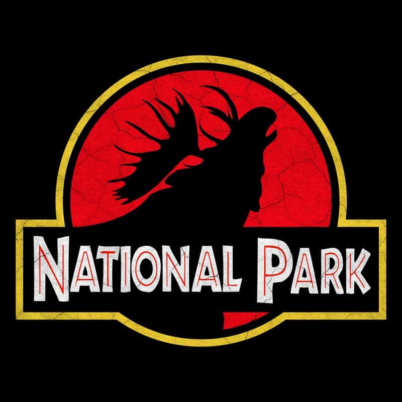 Moose National Park Hoodie - Parody Logo