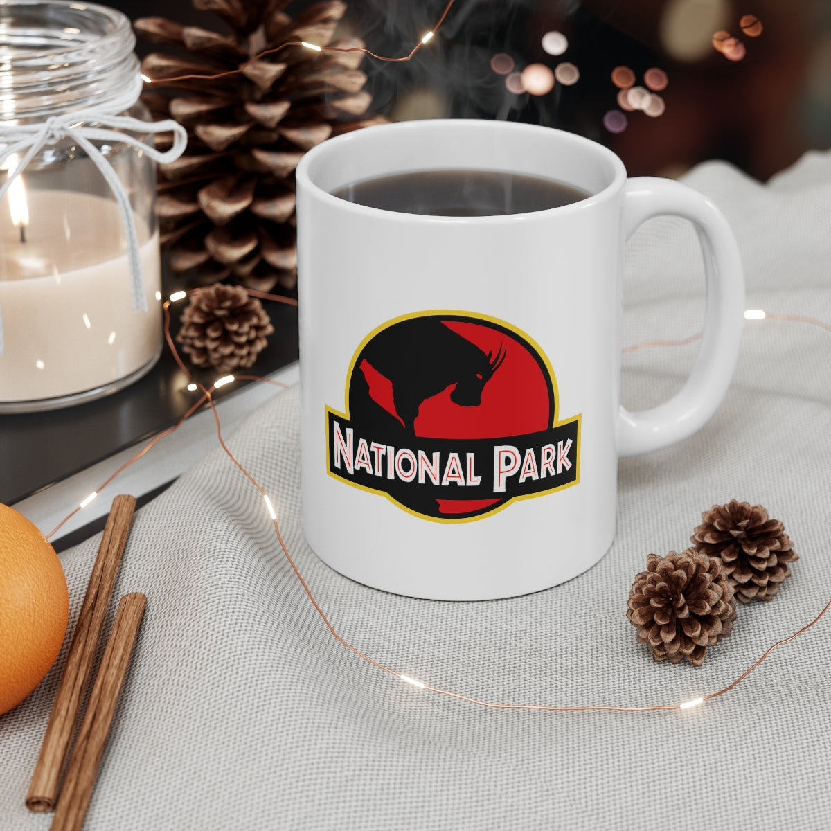 Mountain Goat National Park Mug - Parody Logo National Parks Partnership