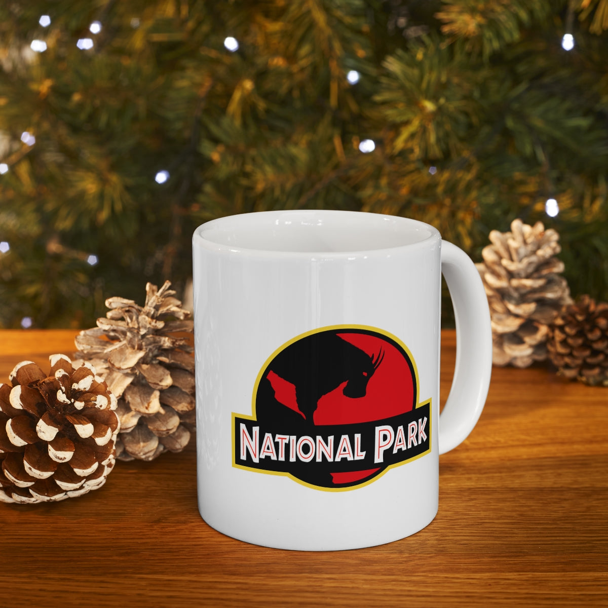Mountain Goat National Park Mug - Parody Logo National Parks Partnership
