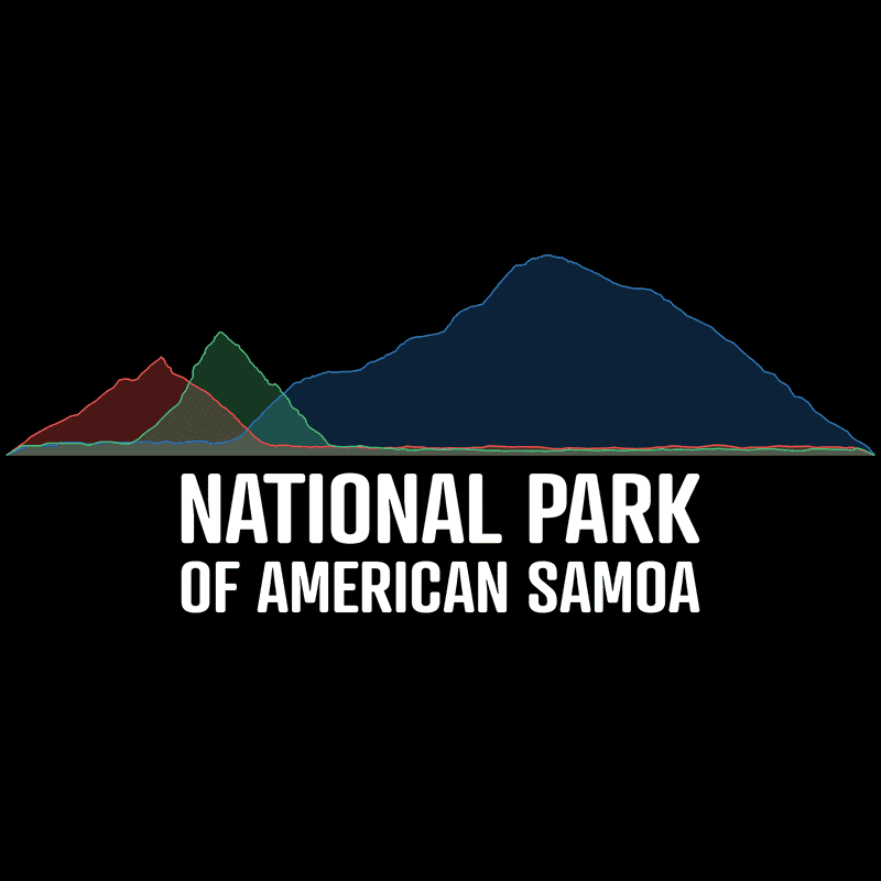 National Park of American Samoa T-Shirt - Histogram Design
