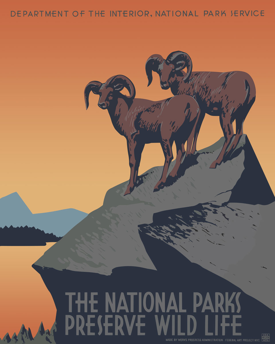 Preserve Wildlife Vintage WPA Poster