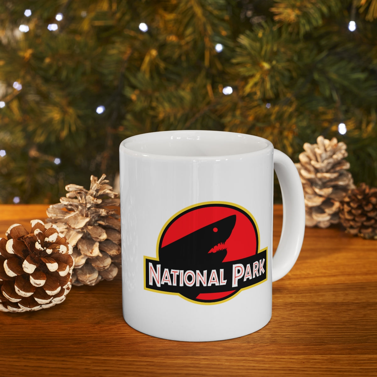 Shark National Park Mug - Parody Logo National Parks Partnership