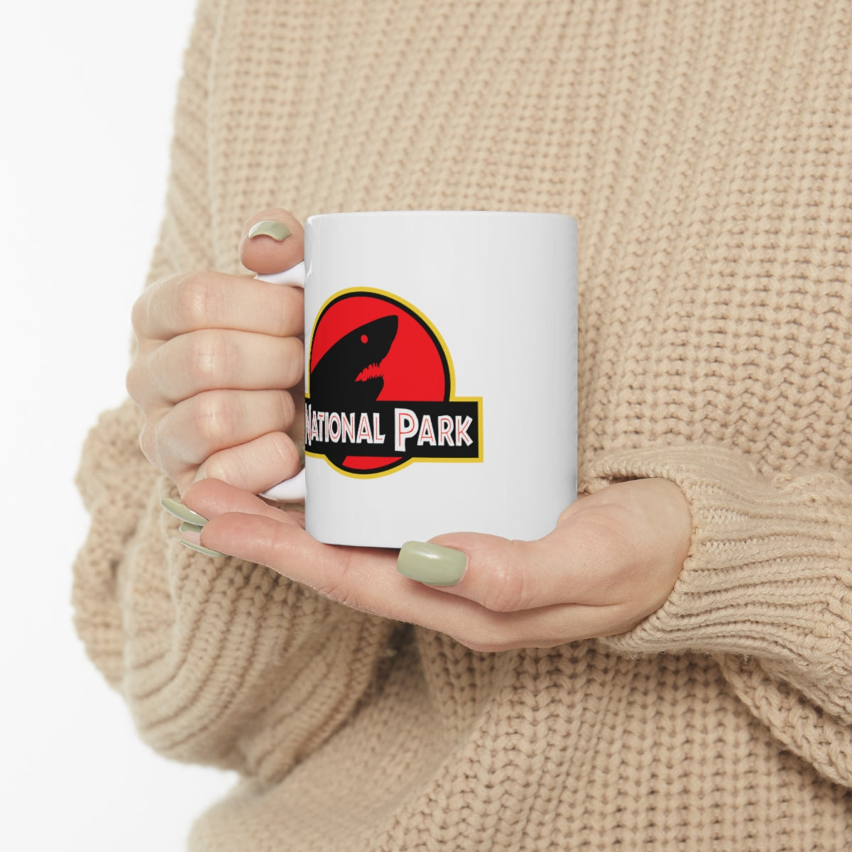 Shark National Park Mug - Parody Logo National Parks Partnership