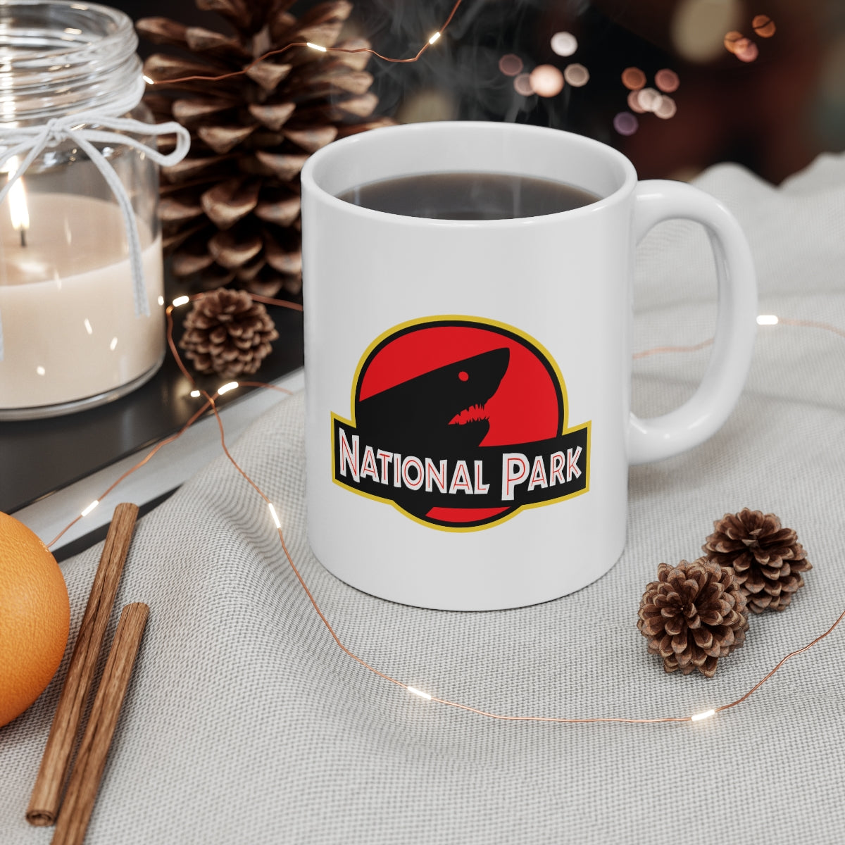 Shark National Park Mug - Parody Logo National Parks Partnership