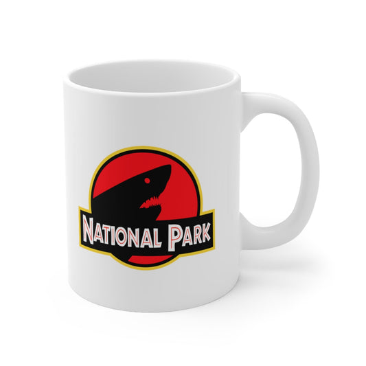 Shark National Park Mug - Parody Logo National Parks Partnership