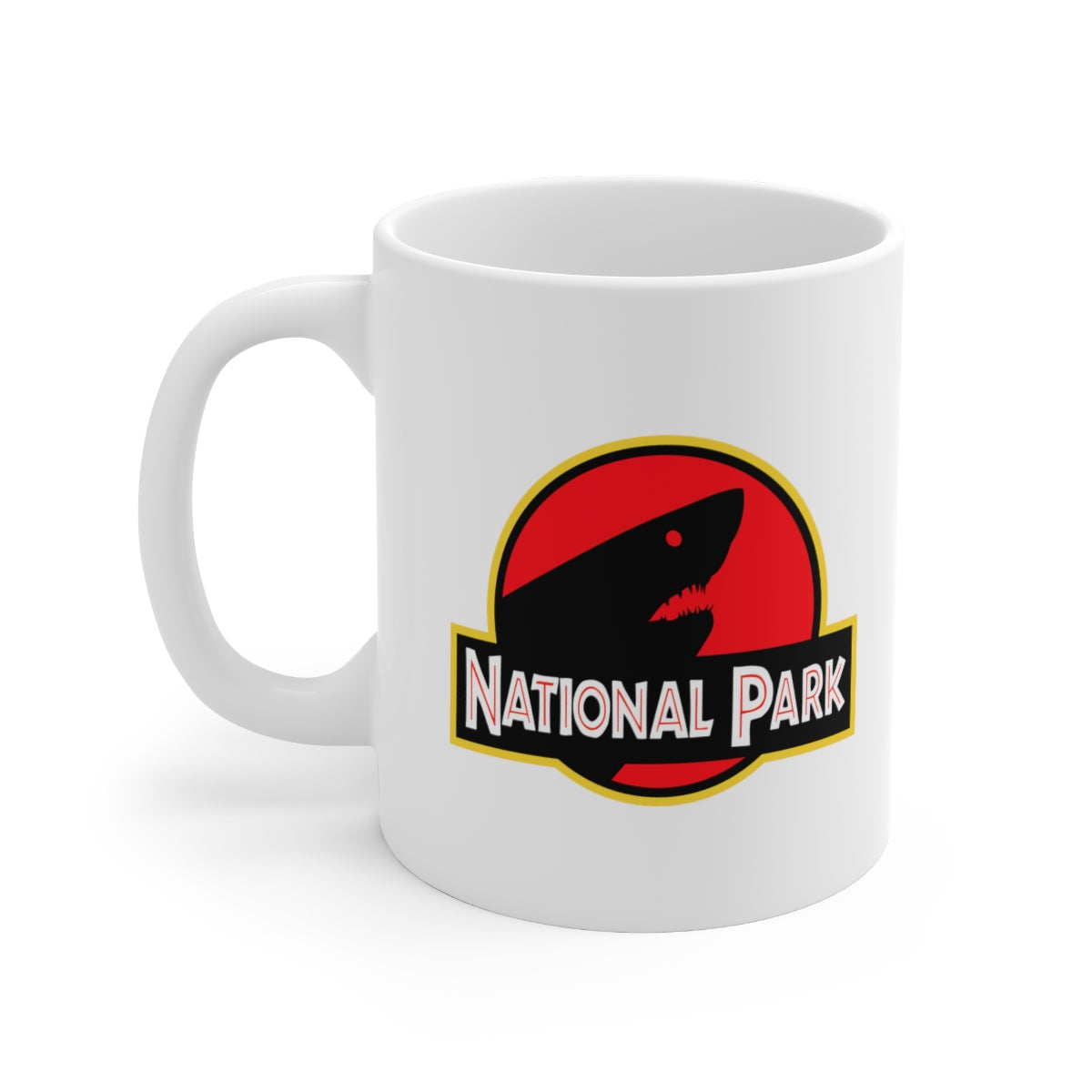 Shark National Park Mug - Parody Logo National Parks Partnership