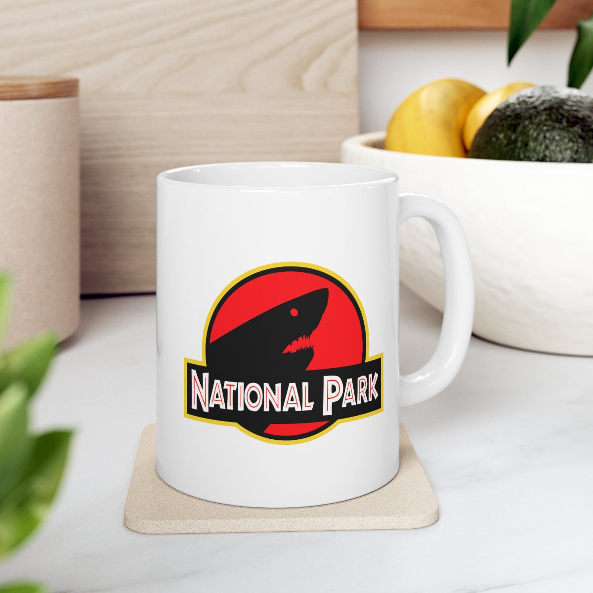 Shark National Park Mug - Parody Logo National Parks Partnership