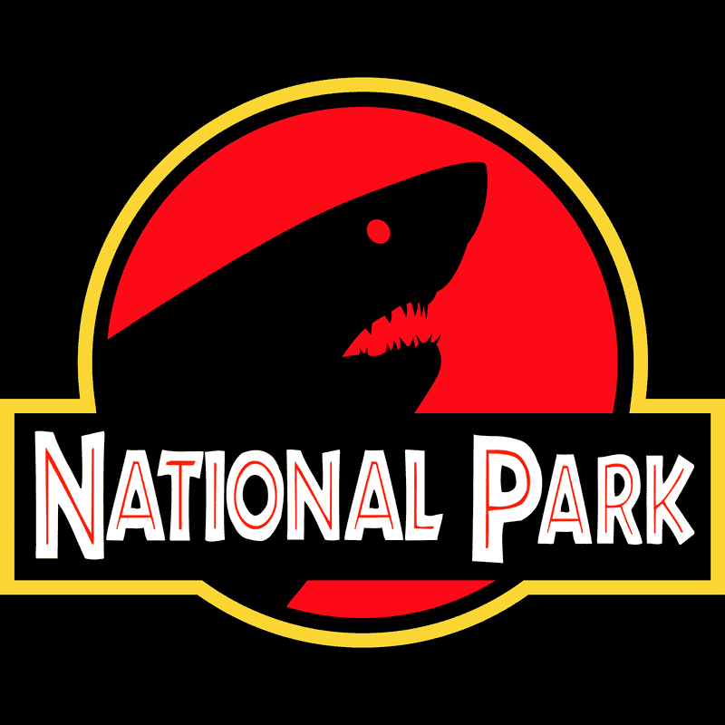 Shark National Park Apron - Parody Logo