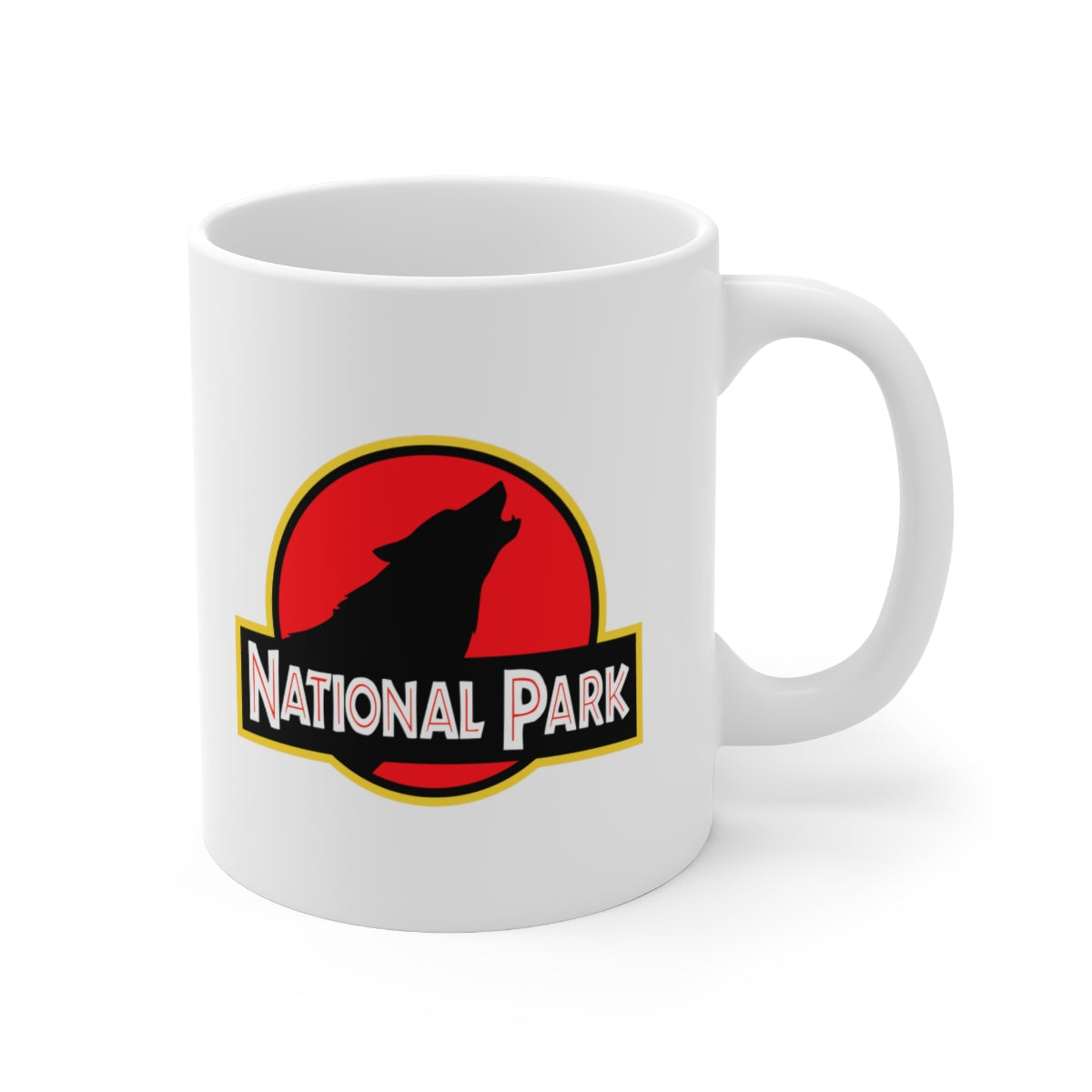 Wolf National Park Mug - Parody Logo National Parks Partnership