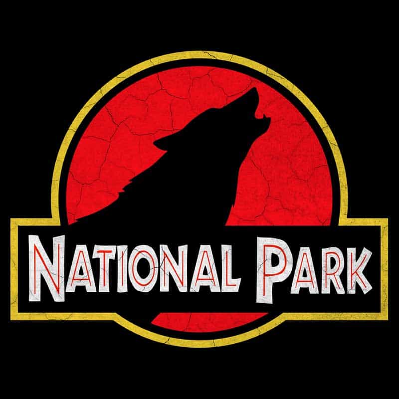 Wolf National Park Hoodie - Parody Logo