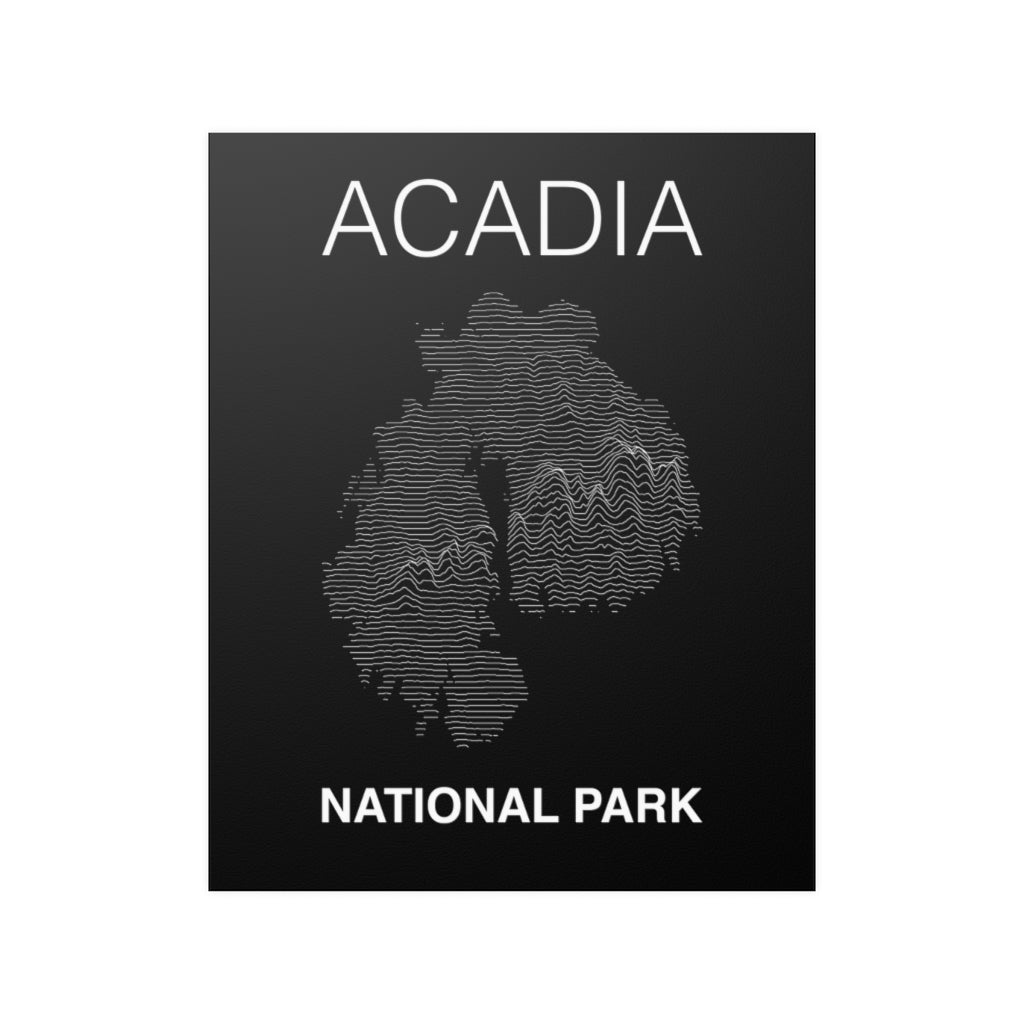 Mount Desert Island and Acadia National Park Poster - Lines National Parks Partnership