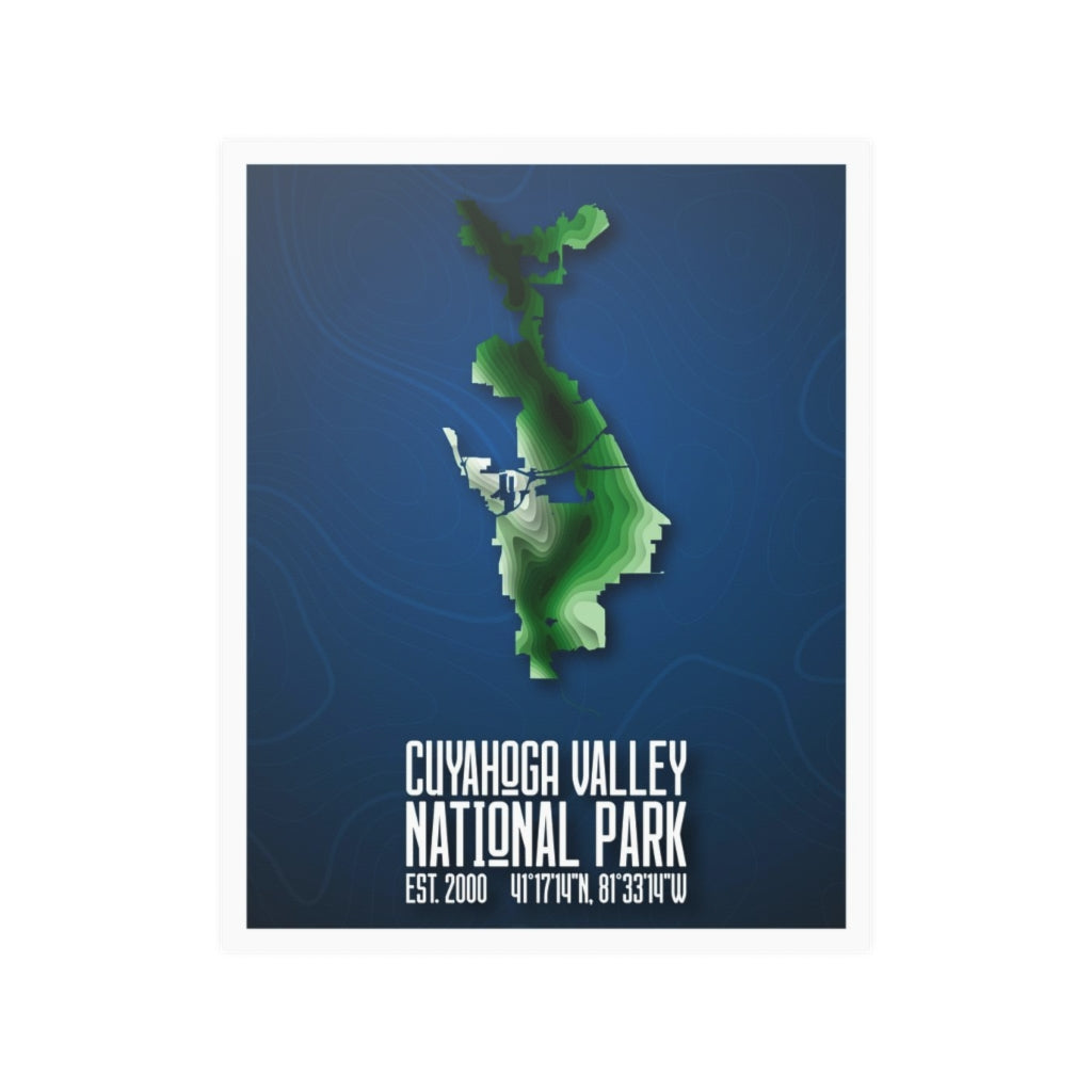 Cuyahoga Valley National Park Poster - Contours National Parks Partnership