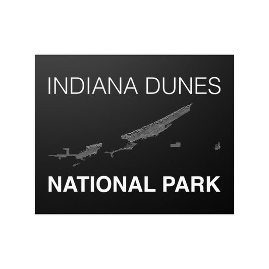 Indiana Dunes National Park Poster - Unknown Pleasures Lines National Parks Partnership