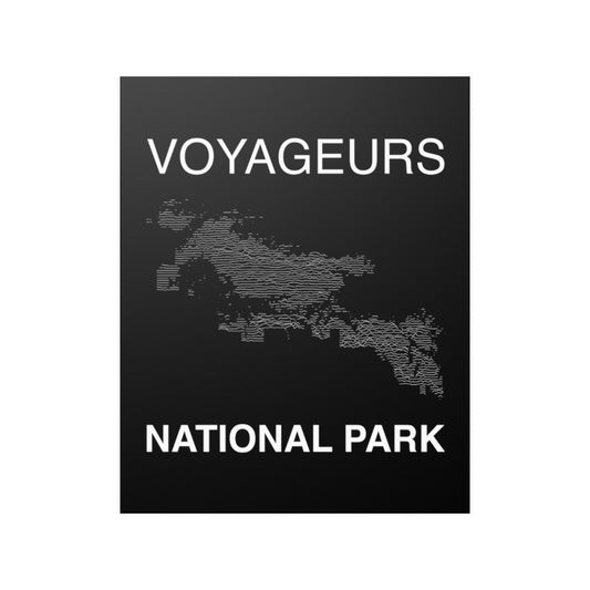 Voyageurs National Park Poster - Unknown Pleasures Lines National Parks Partnership