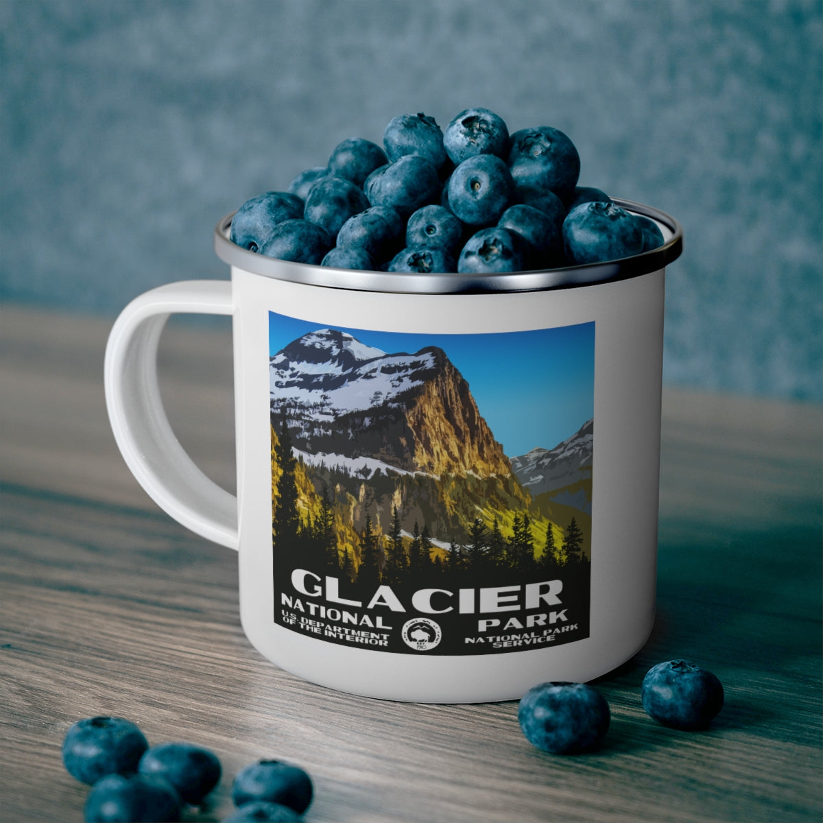 Glacier National Park Enamel Camping Mug