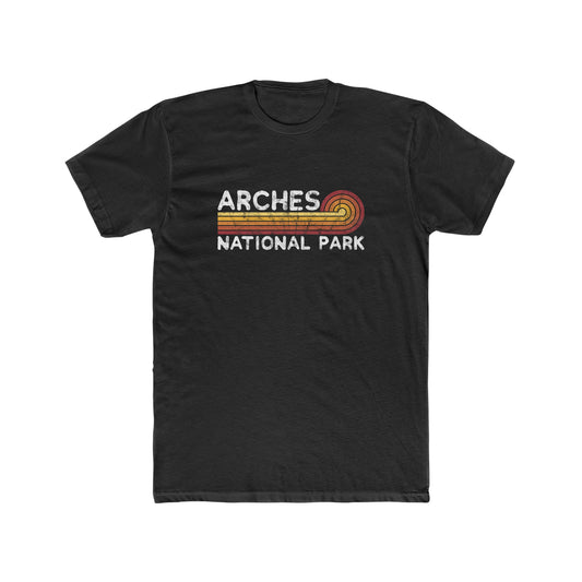 Arches National Park T-Shirt - Vintage Stretched Sunrise Utah Colors