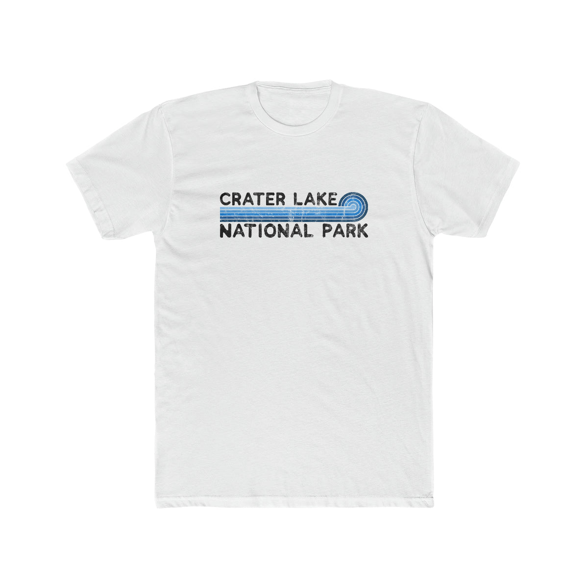 Crater Lake National Park T-Shirt - Blue Vintage Stretched Sunrise