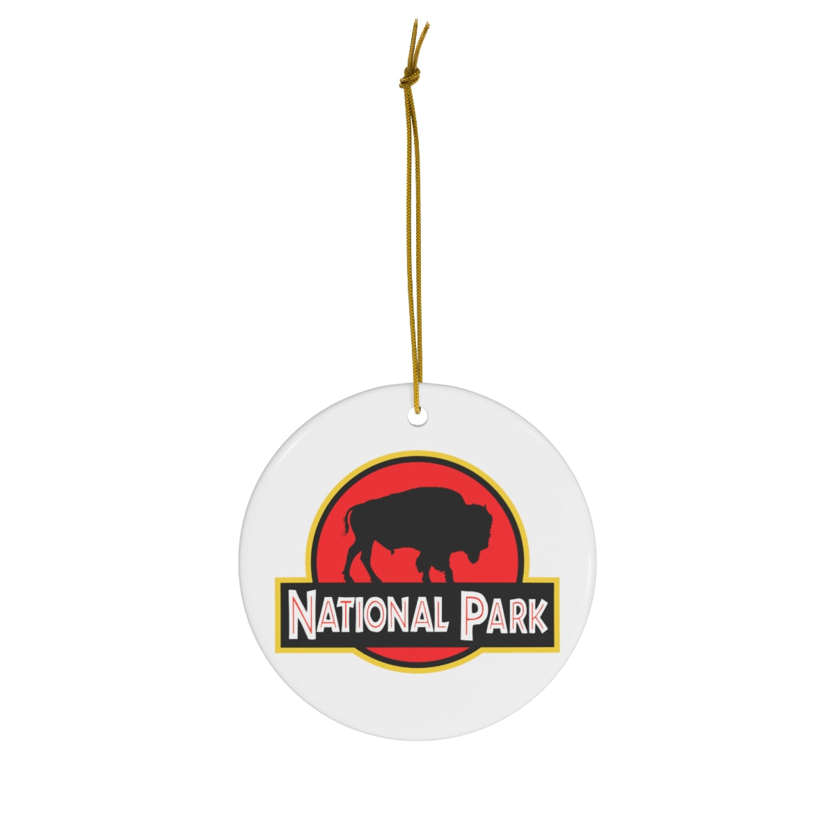 Bison National Park Ornament - Parody Logo