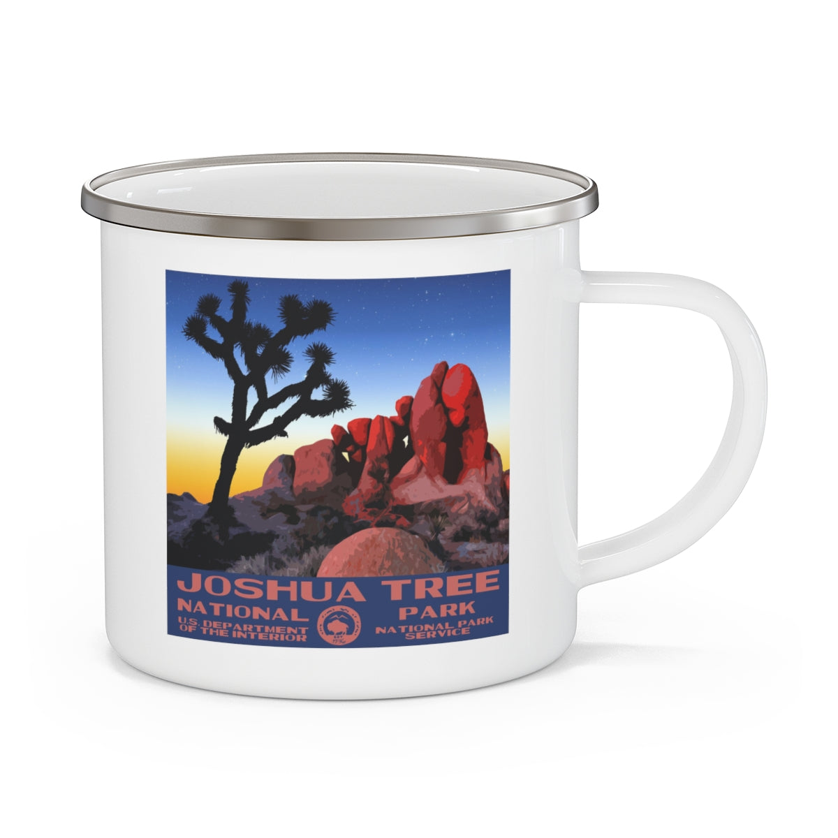 Joshua Tree National Park Enamel Camping Mug - Night