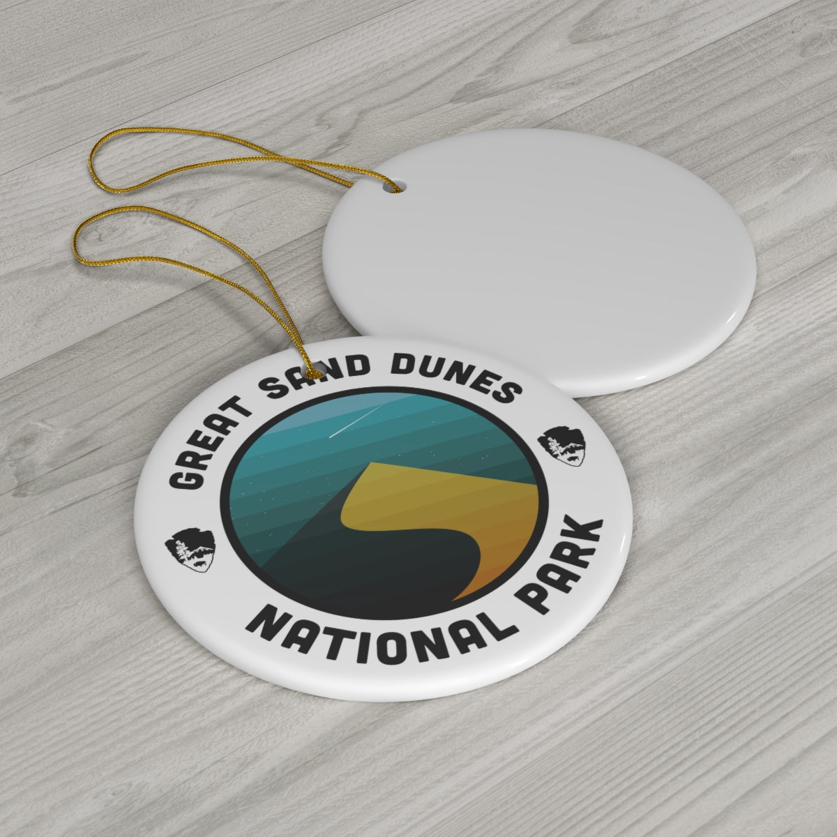 Great Sand Dunes National Park Ornament - Round Emblem Design