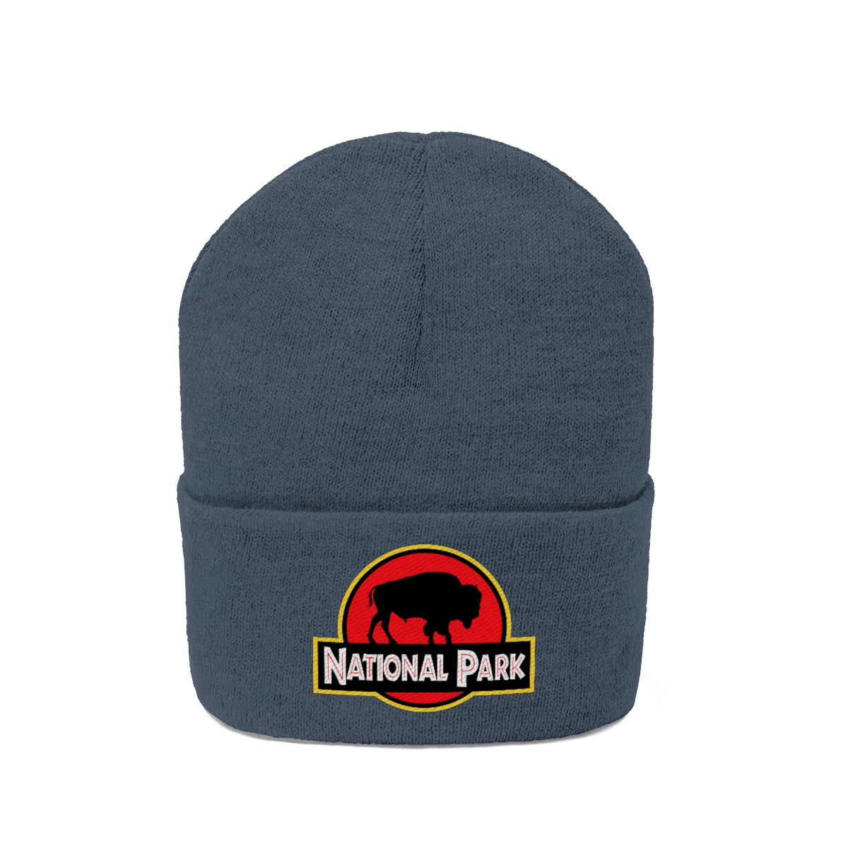 Bison National Park Hat - Knit Beanie Sewn Parody Logo