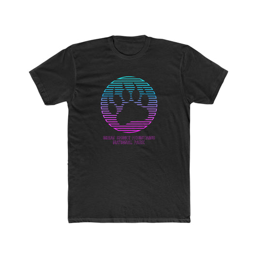 Great Smoky Mountains National Park T-Shirt - Neon Black Bear Paw Print