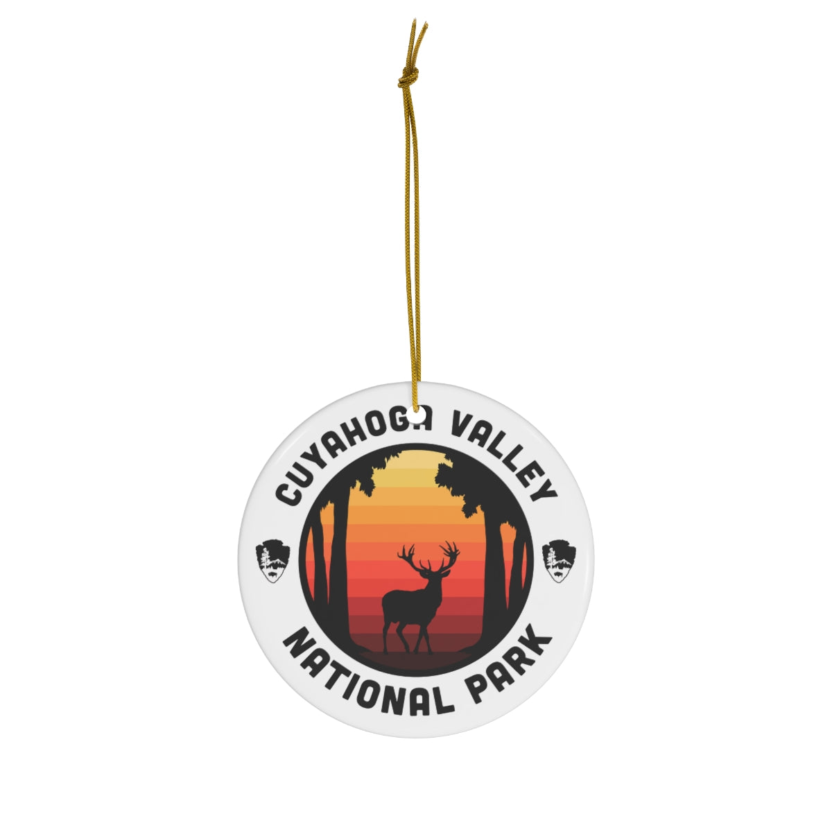 Cuyahoga Valley National Park Ornament - Round Emblem Design