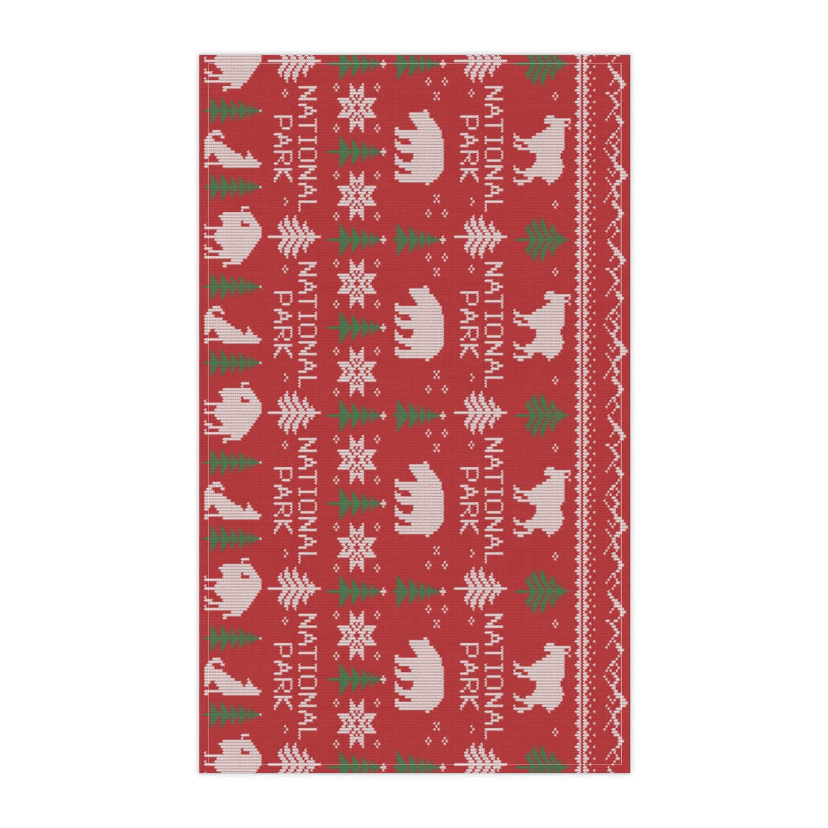 National Park Kitchen Towel - Printed Fair Isle Pattern