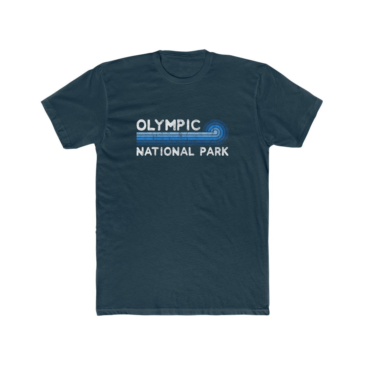 Olympic National Park T-Shirt - Blue Vintage Stretched Sunrise