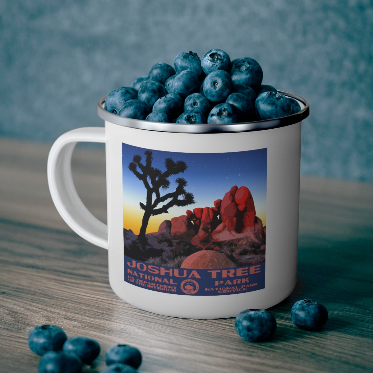 Joshua Tree National Park Enamel Camping Mug - Night